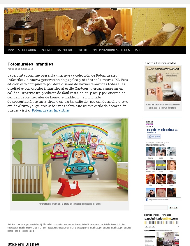 papel pintado infantil