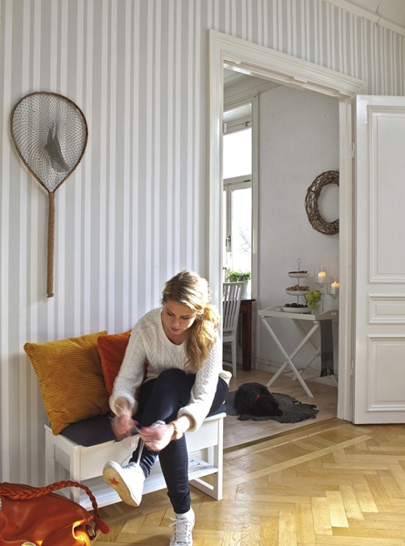 Papel Pintado Rayas Estilo Nordico