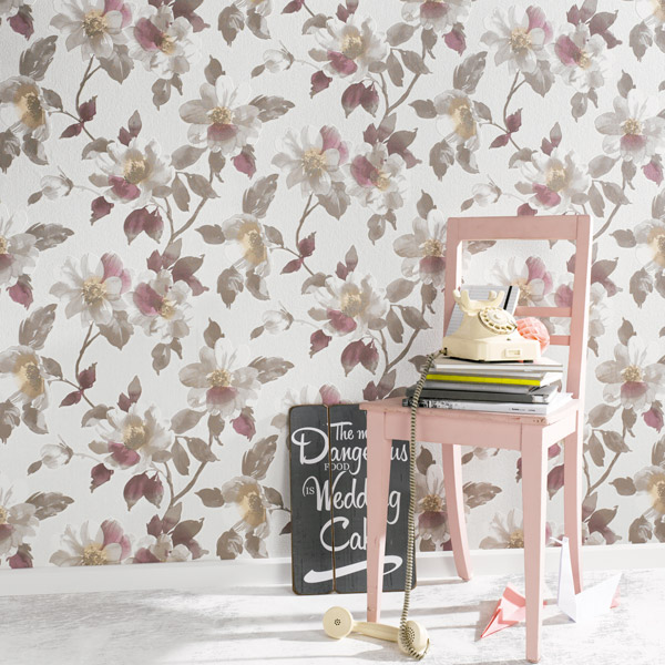 Papel Pintado Flores Make UP