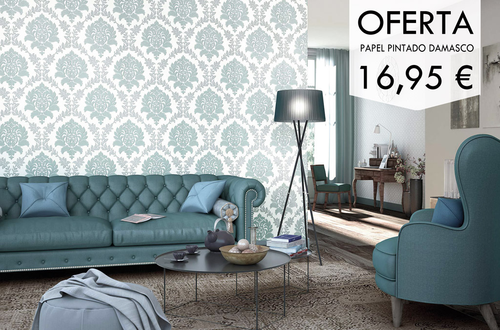 Papel Pintado Damasco Economico