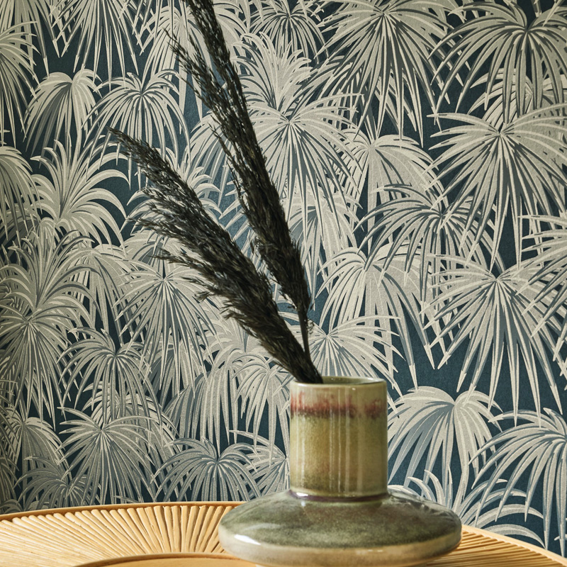 Papel Pintado Hojas de Palmera Twenties Casadeco