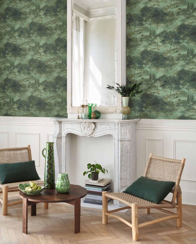 Papel pintado de Arboles de estilo clásico atemporal