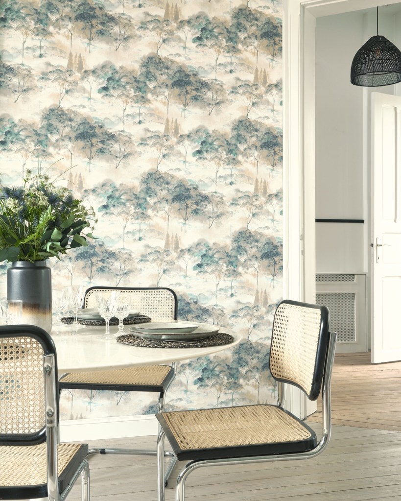 Papel pintado Arboles Acuraela Riverside 4 Casadeco