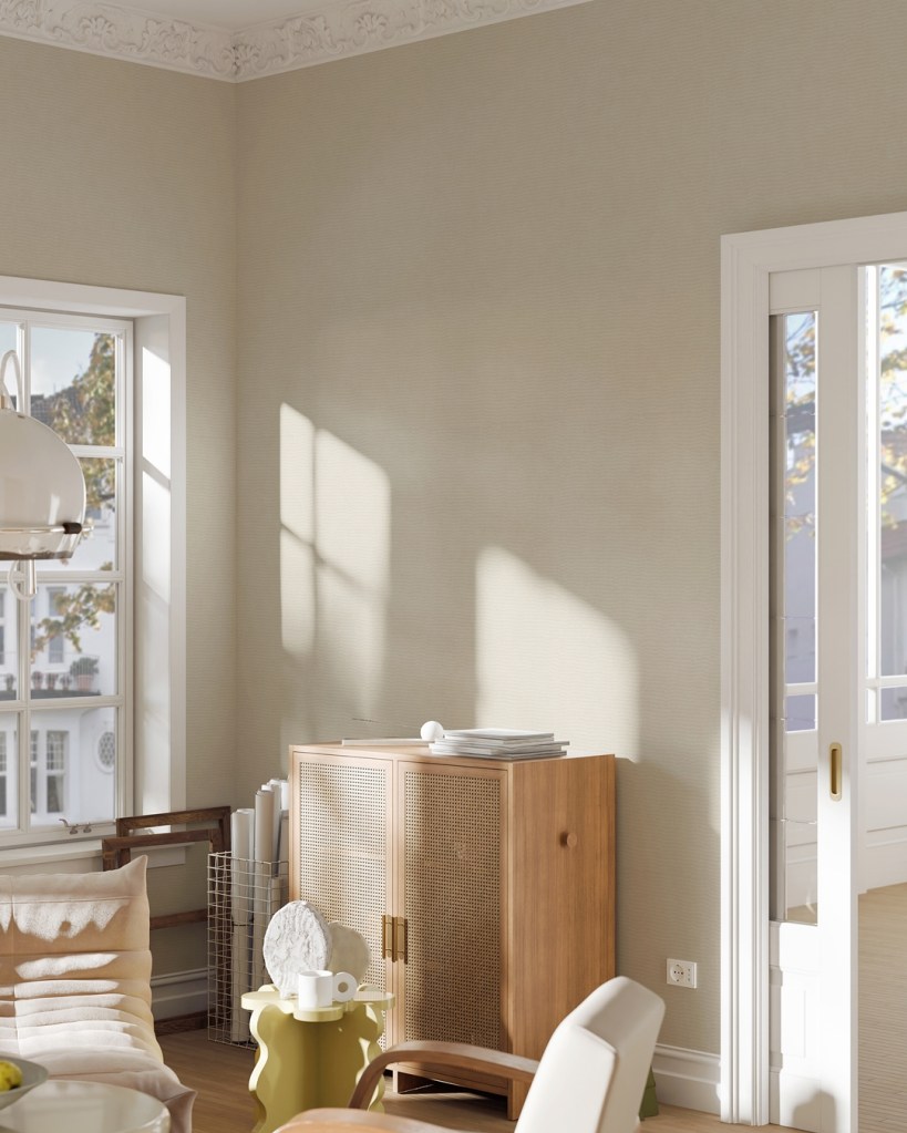 Papel Pintado Liso Vinilico Textura Tipo Tela