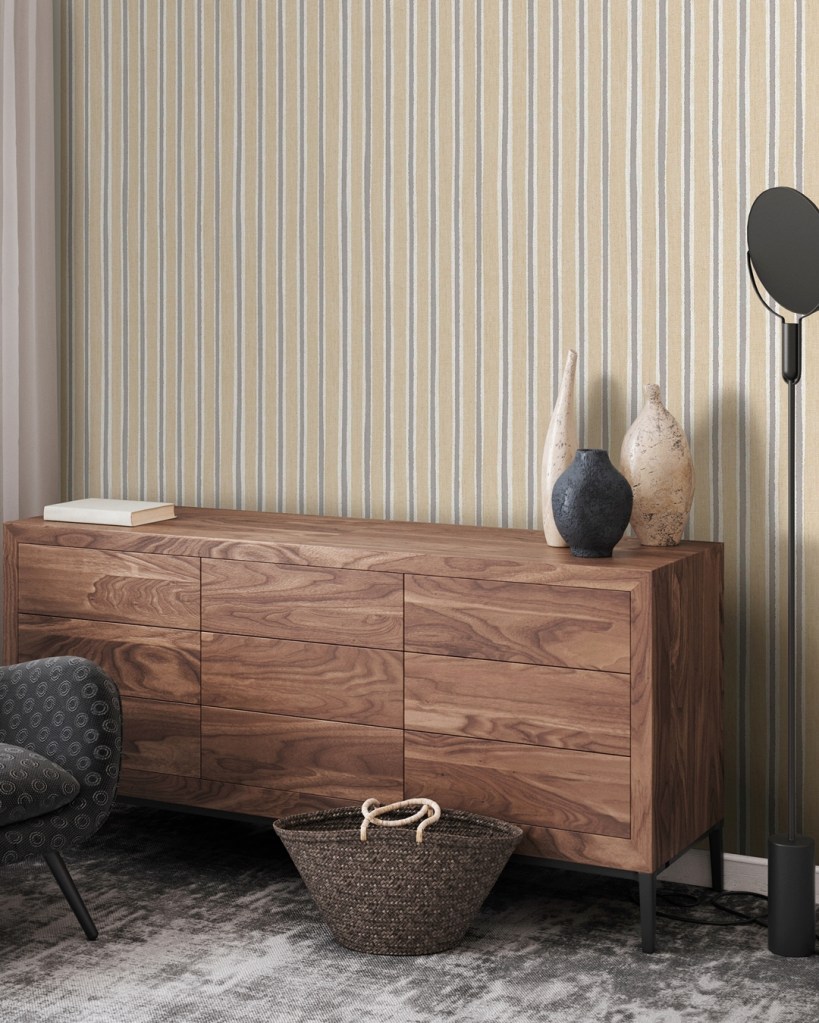 Papel Pintado Rayas Irregulares Modelo Riga Colección Energie de Parato